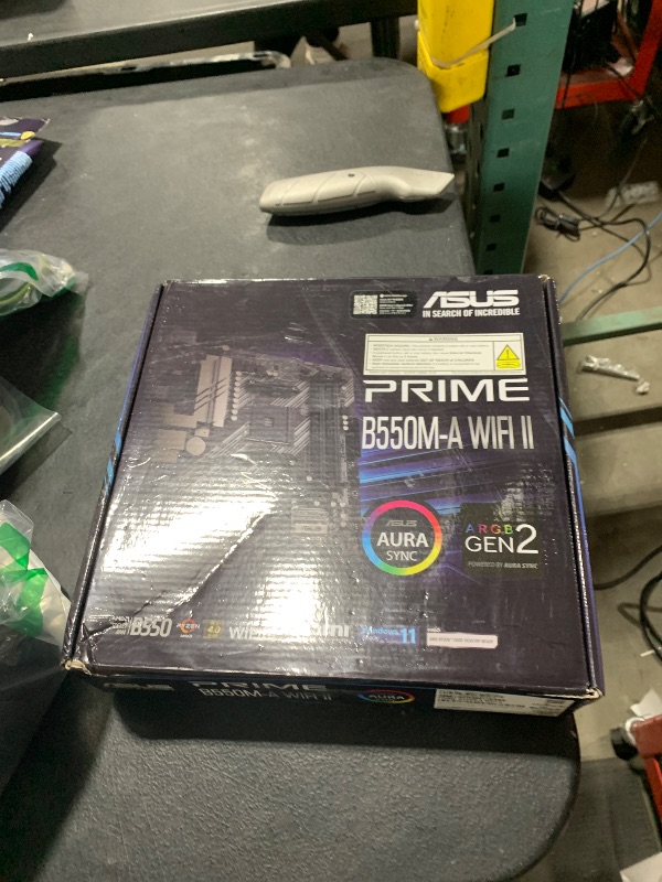 Photo 1 of ASUS Prime B550M-A WiFi II AMD Micro ATX Motherboard with PCIe 4.0, WiFi 6, ECC Memory, HDMI 2.1, RGB Header