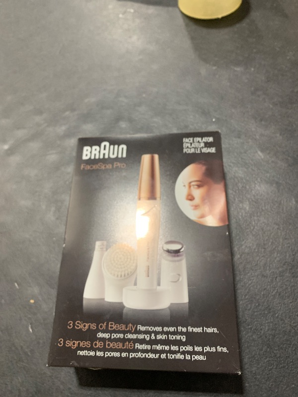 Photo 1 of Braun Face Epilator Facespa Pro 911, Facial Hair Removal for Women, Hair Removal Device, 3-in-1 Epilating, Cleansing Brush and Skin Toning with 3 Extras