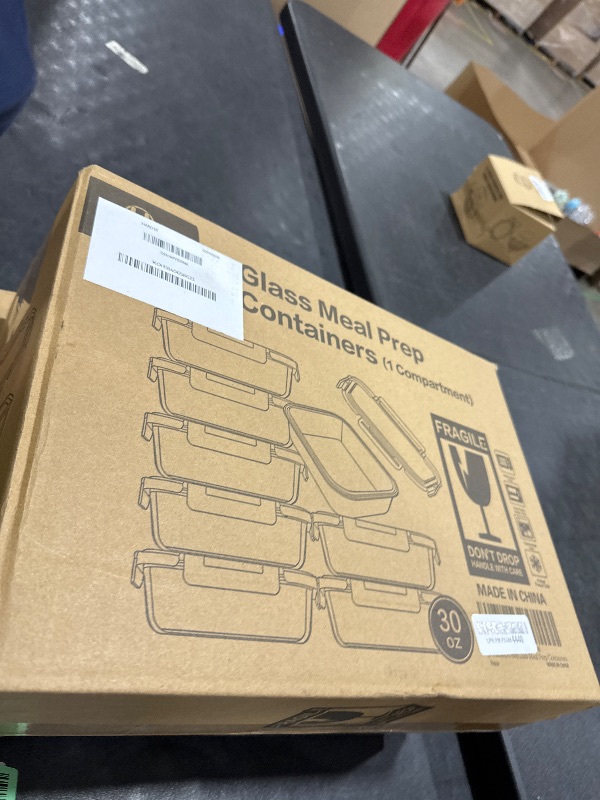 Photo 1 of [8-Pack,30 oz]Glass Meal Prep Containers,Glass Food Storage Containers,Airtight lunch Containers with Lids, Microwave, Oven, Freezer and Dishwasher