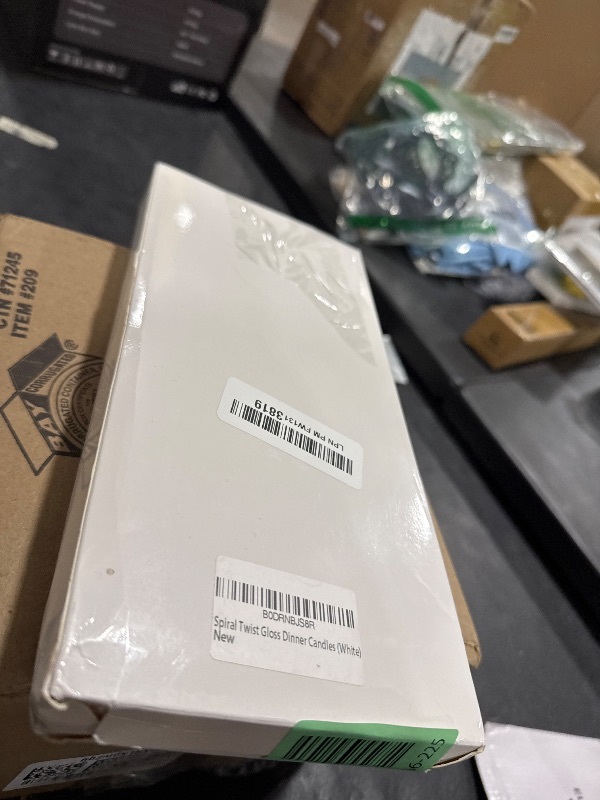 Photo 1 of 10 Inch Spiral Ivory Taper Candles, 4 Pack Unscented Dripless Long Burning Time Gloosy Fall Candlesticks for Dinner Party, Wedding Shower and Home Decoration (Ivory)