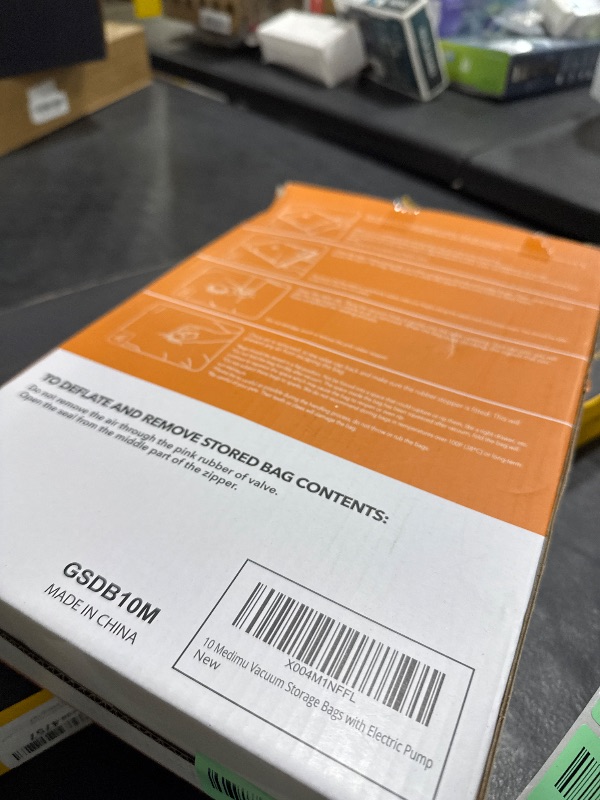 Photo 1 of 10 Medimu Vacuum Storage Bags with Electric Pump, Plastic Packaging Bags,Space Saver Sealer Compression Bags for Blankets, Comforters, Pillows, Clothes Storage