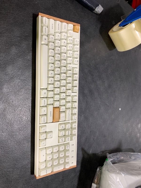 Photo 1 of Keychron K10 HE QMK Wireless Gaming Custom Mechanical Keyboard, 2.4 GHz/Bluetooth/Wired Full-Size Hot-Swappable Programmable RGB Backlit Gateron Magnetic Switches for Mac Windows, Wood Frame-White
