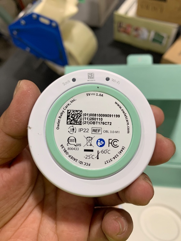 Photo 1 of Owlet Dream Sock - FDA-Cleared Smart Baby Monitor - Track Live Pulse (Heart) Rate, Oxygen in Infants - Receive Notifications - Dusty Rose