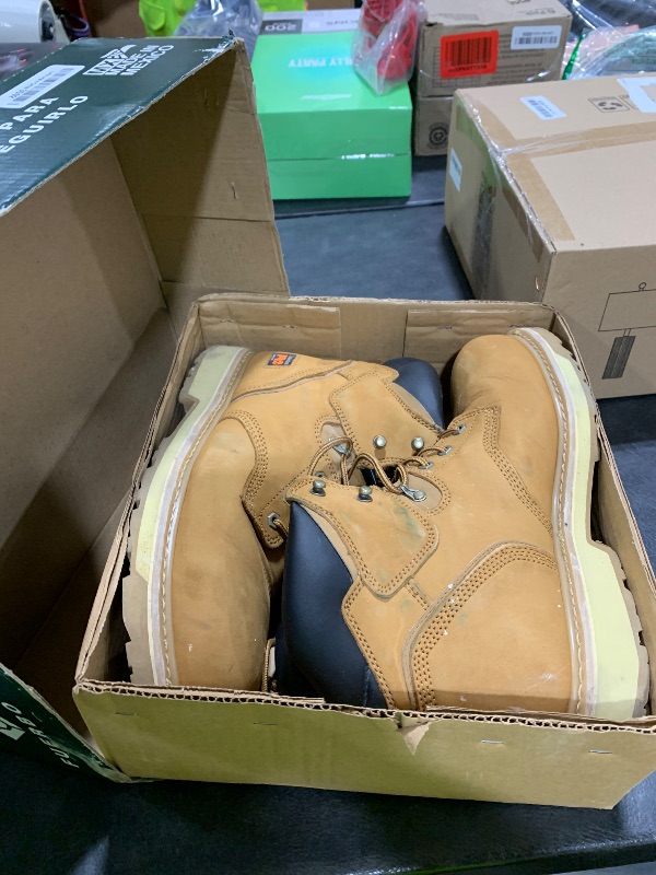 Photo 1 of Timberland PRO Men's Pit Boss 6 Inch Steel Safety Toe Industrial Work Boot, Wheat-2024 New, 12 W