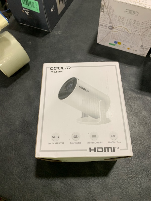 Photo 1 of [Built-in Apps & 2026 Upgraded] Mini Projector Support 4K 1080P Auto Keystone 180° Rotatable with WiFi 6 and Bluetooth 5.4, Projector Portable Compatibile with HDMI/TV Stick/Memory Stick/Laptop-White