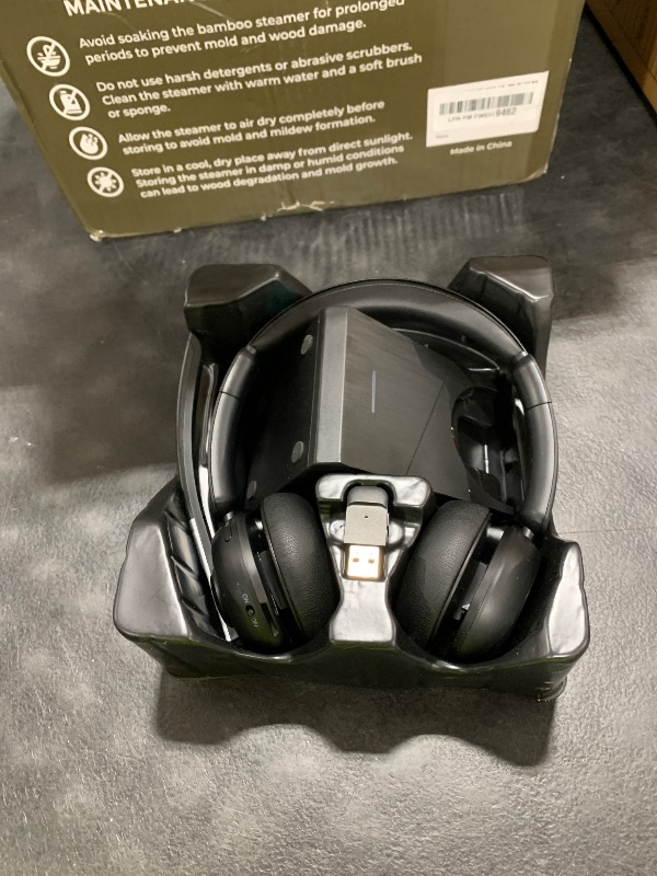 Photo 1 of (2025 Upgraded) Wireless Headset with Mic for Work, Bluetooth Headset with Noise Canceling Microphone with Dongle, Charging Base & Mic Mute, Wireless Headphones for Work from Home/PC/Computer