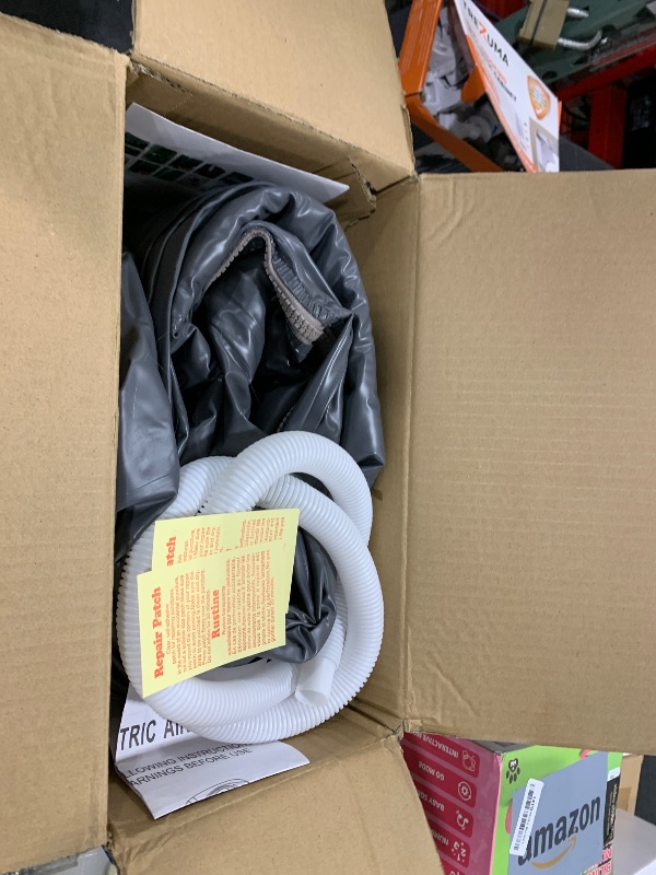 Photo 1 of B&Y Inflatable Soaking Bathtub for Adult, 66'' Large Portable Ice Bath Tub Family Home Spa Soaking Tub with Zipper Cover, Designed with Headrest, Cup Holder (Air Pump Included)