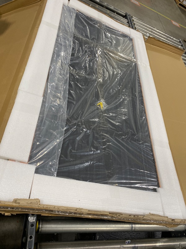 Photo 1 of Chende Rectangular Large Wall Mirror with Exclusive Gold 3D Ripple Wood Carved Frame, 61" x 31" Long Narrow Full Length Gold Mirror for Bedroom, Living Room, Bathroom, Horizontal/Vertical Hanging