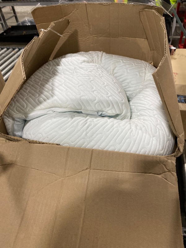 Photo 1 of 3 Inch Gel Memory Foam Mattress Topper Twin XL Size High Density Cooling Pad Pressure Relief Bed Topper (with Removable & Washable Bamboo Cover)