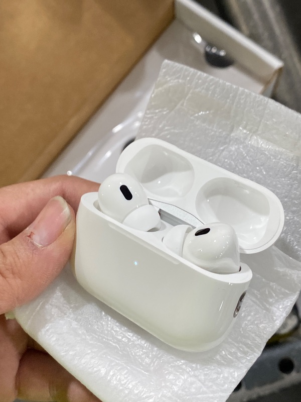 Photo 1 of Apple AirPods Pro (2nd generation) with MagSafe Charging Case (USB-C) (Renewed)