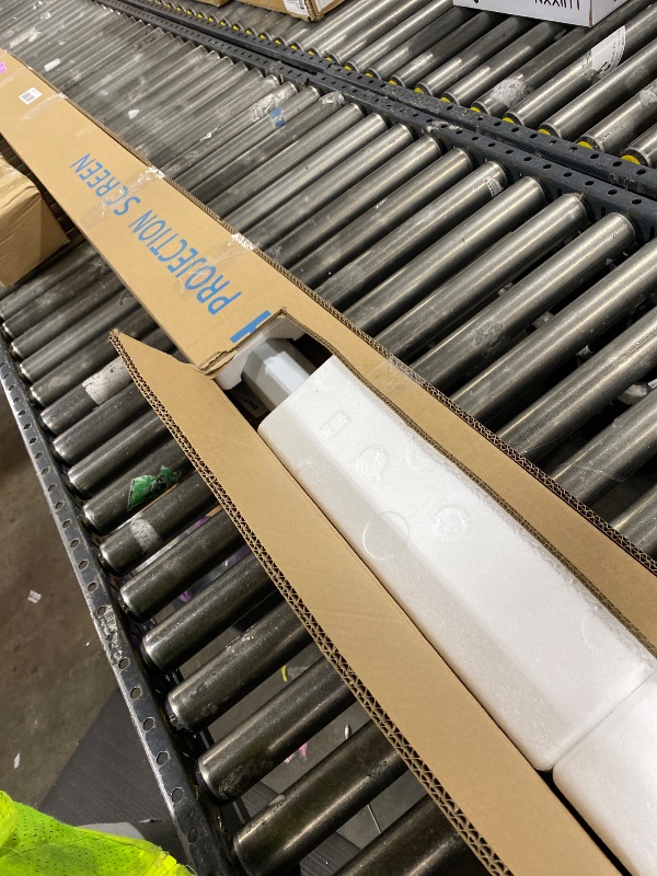 Photo 1 of DINAH 120 Inch Electric Projector Screen with Remote, Automatic Air Indoor Drop Down, Motorized 4K 3D HD Projection for Movies