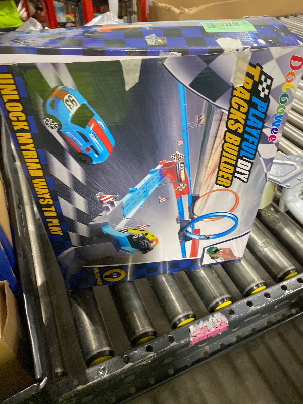 Photo 1 of Car Race Track Set for Kids 3 4 5 6 7 8 9 Years Old?Racing Game car Toys?Boys Toy Girls 6-12?72PC DIY 34 ft Track with 4 Small Cars, Gifts for Kids 3-5