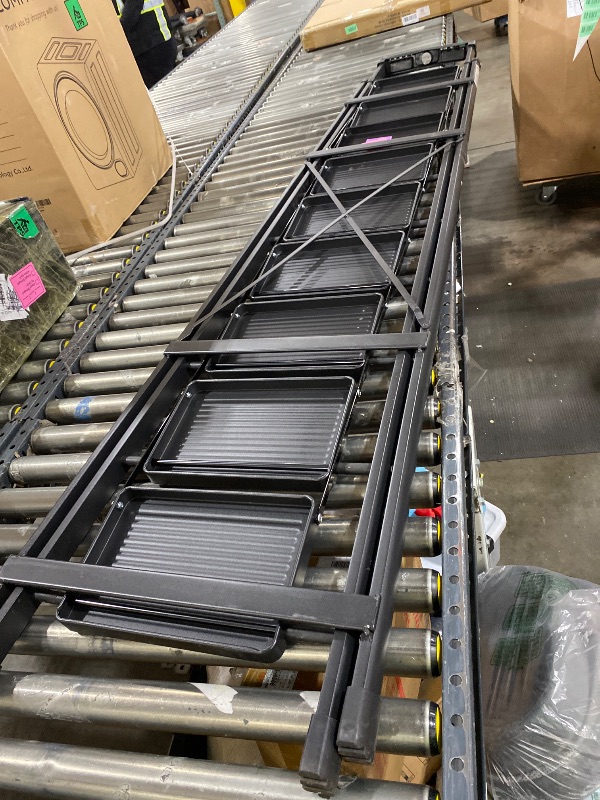 Photo 1 of 9 Step Ladder with Tool Tray,Folding Step Stool with Wide Pedal,Safety Locking,Convenient Tool Platform,Sturdy Steel Ladder Portable Safety Ladder for Painting Home Garden Outdoor Garage