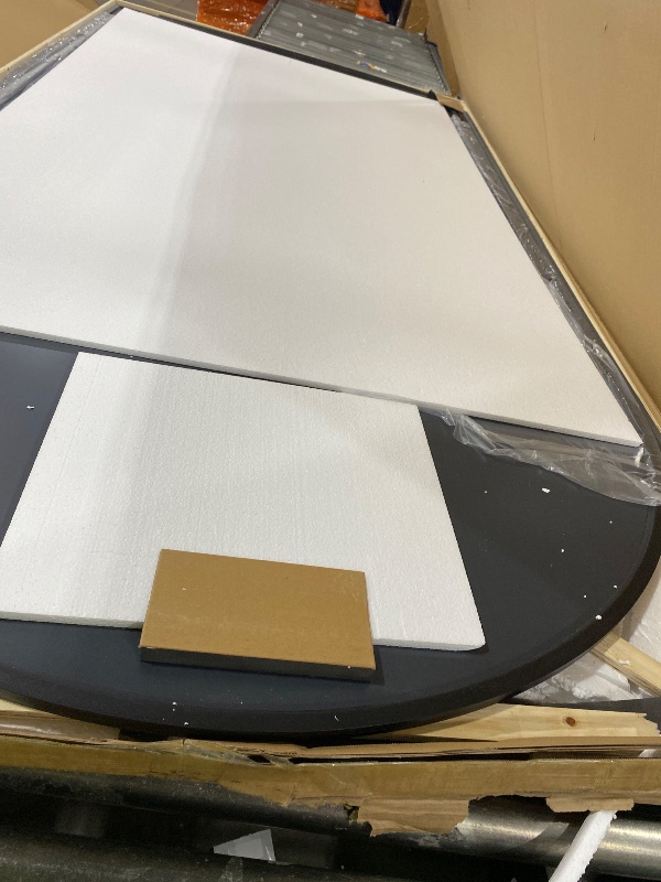 Photo 1 of 64"x21" Arched Full Length Mirror with Stand Floor Free Standing Aluminum Frame for Bedroom Body Hanging Leaning Modern Simple Home Decor Shatter-proorf Nano Glass Wall, Black-Rounded