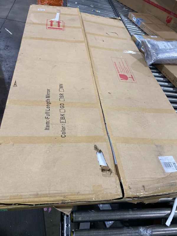 Photo 1 of 64"x21" Arched Full Length Mirror with Stand Floor Free Standing Aluminum Frame for Bedroom Body Hanging Leaning Modern Simple Home Decor Shatter-proorf Nano Glass Wall, Black-Rounded