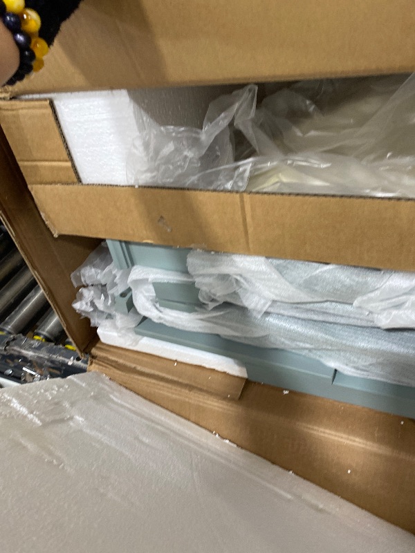 Photo 1 of Merax 36" Bathroom Vanities Cabinet with Ceramic Sink Set Combo, Tip-Out Drawers, Storage Organizer Door Shelf, Soft-Closing Door, Gray