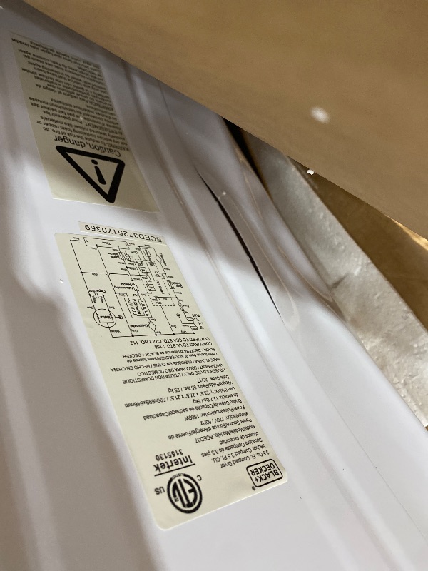 Photo 1 of BLACK+DECKER BCED37 Compact Dryer for Standard Wall Outlet, Small, 4 Modes, Load Volume 13.2 lbs., White