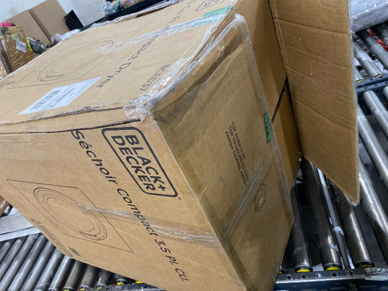 Photo 1 of BLACK+DECKER BCED37 Compact Dryer for Standard Wall Outlet, Small, 4 Modes, Load Volume 13.2 lbs., White