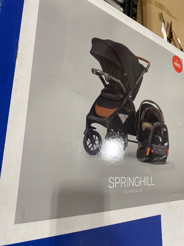 Photo 1 of Chicco Bravo Primo Trio Travel System, Bravo Primo Quick-Fold Stroller with Chicco KeyFit 35 Zip Extended-Use Infant Car Seat, Car Seat and Stroller Combo | Springhill/Black