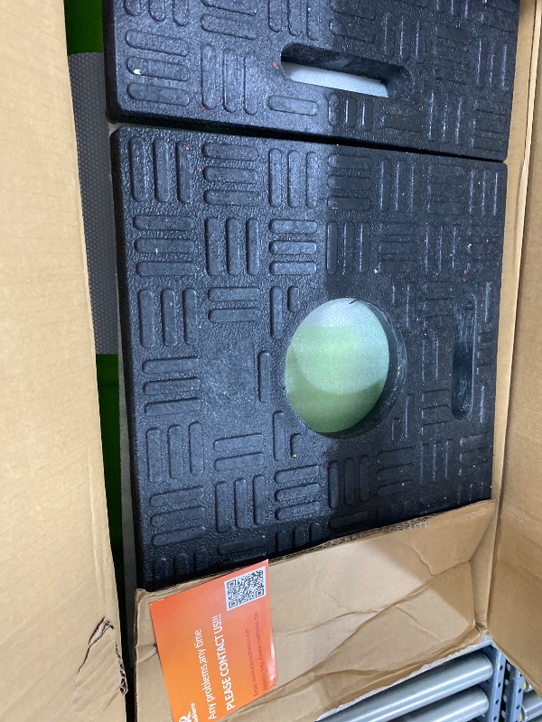 Photo 1 of RoadHero 45 Inch Delineator Post with Base, Portable Lime Green Traffic Delineator Posts Cones with Reflective Collars for Parking Lots, Road Safety, Construction Events (6 Pack)