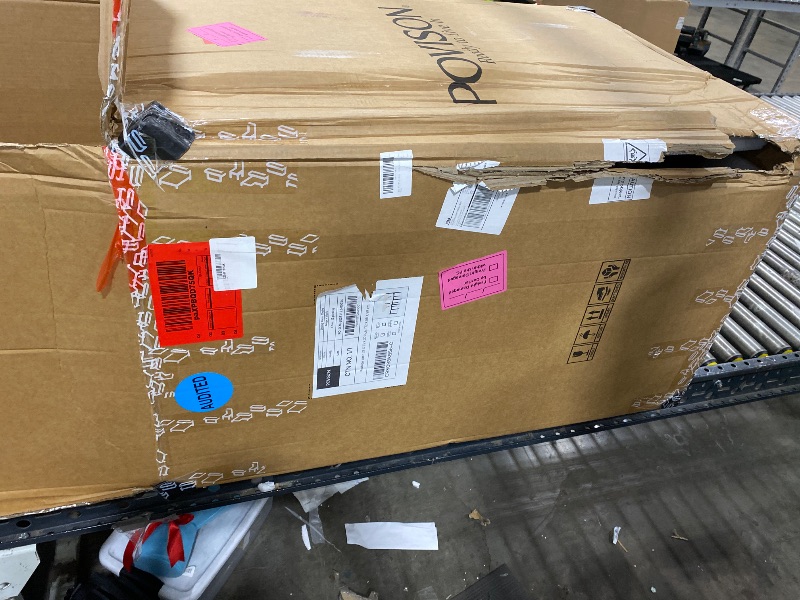 Photo 1 of SELLING FOR PARTS ONLY------------------------------POVISON Modern Dining Chairs Set of 2, Armless Black Dining Chair with Sackcloth Cushions and Dark Walnut-Coloured Ash Wood, Pre-Assembled Design