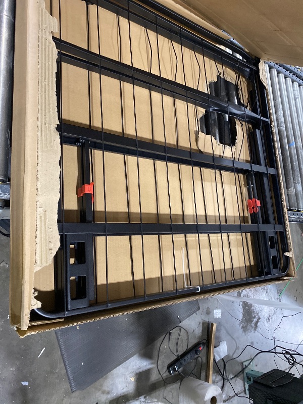 Photo 1 of Amazon Basics Foldable Metal Platform Bed Frame with Tool Free Setup, 18 Inches High, Sturdy Steel Frame, No Box Spring Needed, Twin, Black