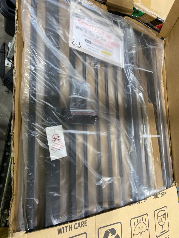 Photo 1 of Lumizone Extra Tall Cat Gate 61.02" High Pressure Mounted Extra Wide 2025 New (17 Sizes) 1.37" Gap No Drilling Auto-Close One-Handed Operation Tall Pet Gate for Dogs(Black, 61.02" H x 26.18"-29.91" W)