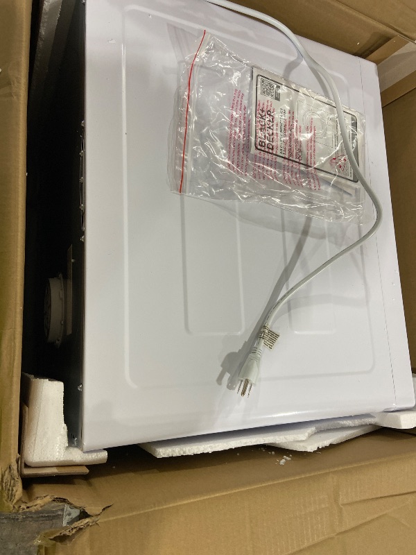 Photo 1 of BLACK+DECKER BCED37 Compact Dryer for Standard Wall Outlet, Small, 4 Modes, Load Volume 13.2 lbs., White