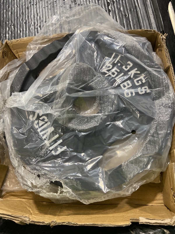 Photo 1 of Fitvids Olympic 2-Inch Cast Iron Plate Weight Plate for Strength Training and Weightlifting, Two Hole Style, 25LB Pair