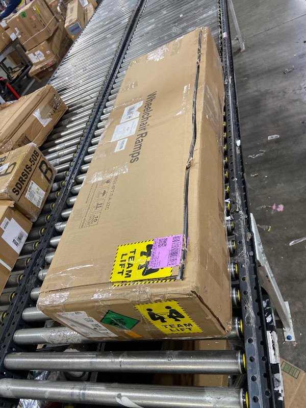 Photo 1 of FACHNUO 8 Feet Portable Wheelchair Ramp, Non-Skid Aluminum Handicap Ramps with Handle, Folding Threshold Wheel Chair Ramp for Home Steps, Stairs, Entry, Threshold, Doorways, Scooter, 800LBS Capacity