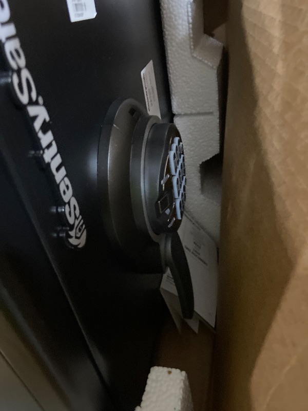 Photo 1 of SentrySafe Fireproof and Waterproof Home Safe with Biometric Fingerprint Lock, Keypad, and Key Lock for Securing Money, Jewelry, Documents, 1.23 Cubic Feet, SFW123BTC