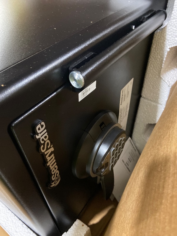 Photo 1 of SentrySafe Fireproof and Waterproof Home Safe with Biometric Fingerprint Lock, Keypad, and Key Lock for Securing Money, Jewelry, Documents, 1.23 Cubic Feet, SFW123BTC