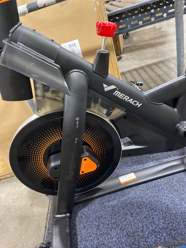 Photo 1 of Merach Magnetic Exercise Bike, Self powered Indoor Cycling Bike with Self-Developed App, 350 lbs Weight Capacity & 40 lbs Flywheel, Stationary Bikes for Home Cardio Gym Fitness