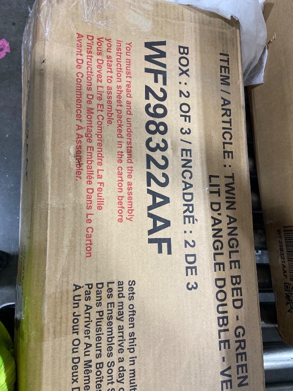 Photo 1 of BOX 1 AND 2 ONLY OUT OF 3 - DERCASS Upholstered Double Daybed,Sofa Bed Frame with Trundle and Drawer for Guest Room, Bedroom,No Box Spring Required (Green, Twin) BOX 3 NOT INCLUDED