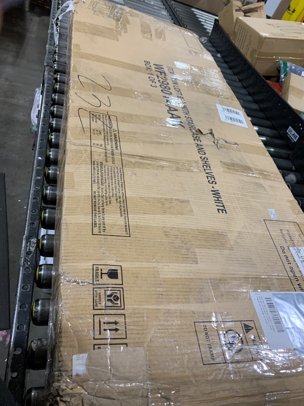 Photo 1 of twin loft bed with staircase and shelves-white