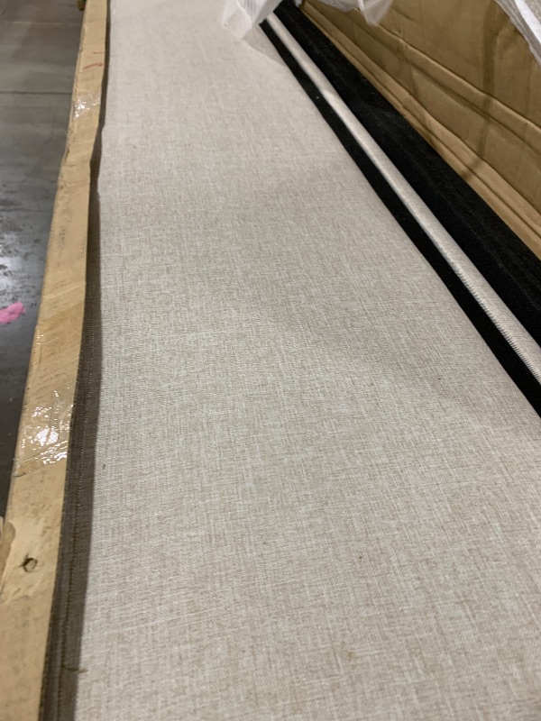 Photo 1 of Ball & Cast Twin Size Daybed with Pop up Trundle,Linen Upholstered Day Bed Frame with Wood Slats,Extendable Trundle Bed,Twin to King Design,Easy Assembly, Beige