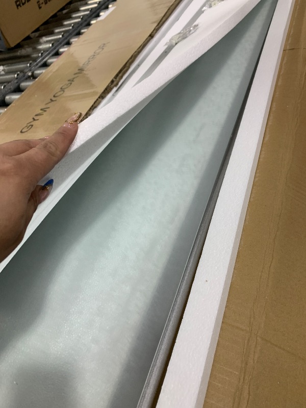 Photo 1 of LOAAO Home Gym Mirror, 56"x22"-2 PCS Gym Mirrors for Wall, Frameless, Tempered Glass, Large Workout Mirrors for Home...