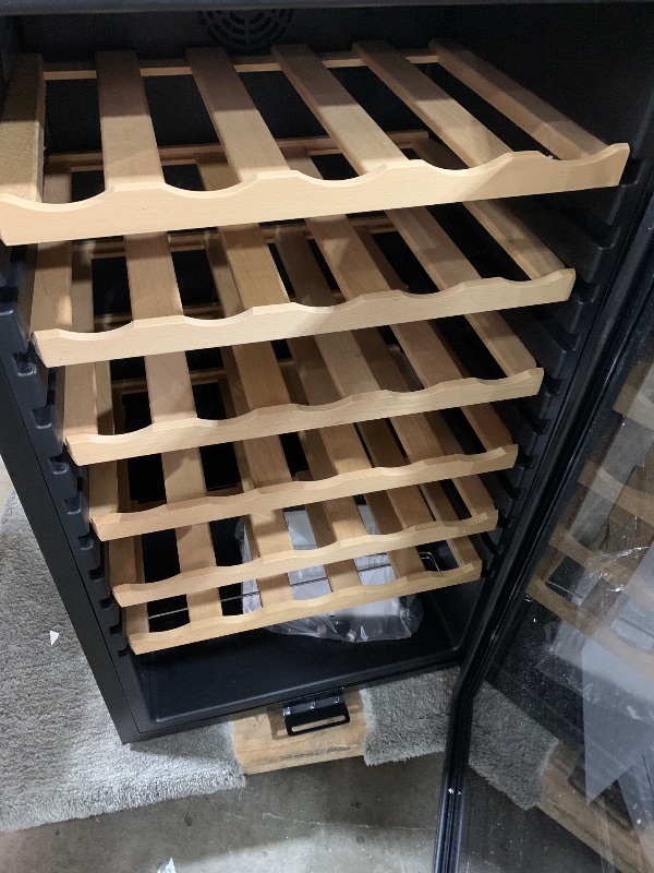 Photo 1 of 28 Bottle Compressor Wine Cooler Refrigerator w/Lock | Large Freestanding Wine Cellar For Red, White, Champagne or Sparkling Wine | 41f-64f Digital Temperature Control Fridge Stainless Steel