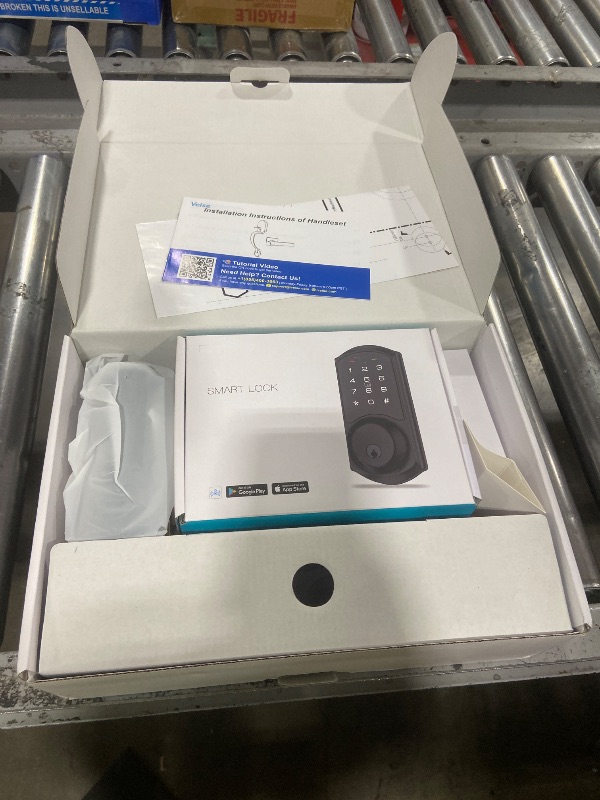 Photo 1 of Veise VE06-H Smart Front Door Lock Set, App Control, Keyless Entry Deadbolt with Lever Handle, Electronic Digital Touchscreen Keypad, Auto Lock, Easy Install, Matte Black