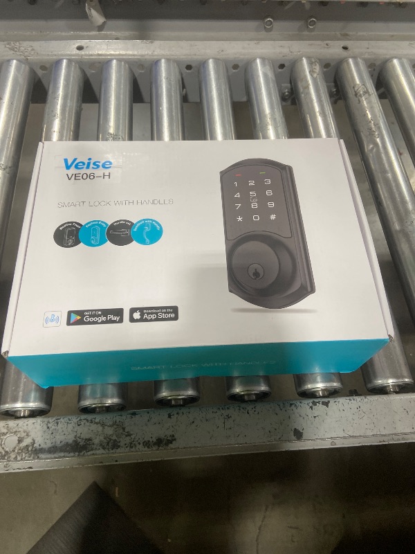 Photo 1 of Veise VE06-H Smart Front Door Lock Set, App Control, Keyless Entry Deadbolt with Lever Handle, Electronic Digital Touchscreen Keypad, Auto Lock, Easy Install, Matte Black