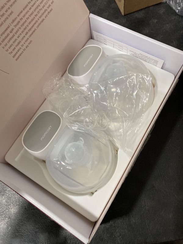 View 5 of Momcozy S9 Pro Upgraded Wearable Breast Pump, Hands-Free Design with Extended Battery Life & LED Display, Double Electric Portable Pump with 2 Modes & 9 Levels, 24mm, 2-Pack, Gray