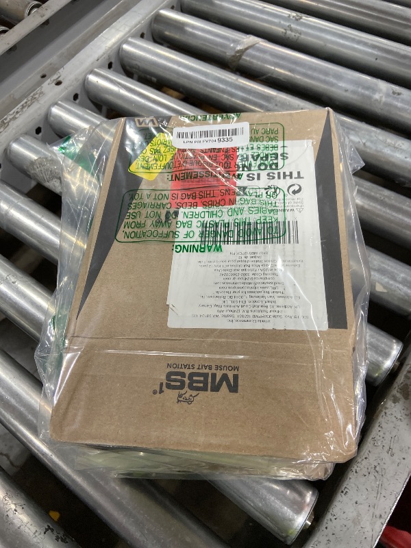 Photo 1 of Exterminators Choice Compact Mouse Bait Station - Heavy-Duty Outdoor Rat Bait Box - Lockable Design with Key - Versatile Indoor & Outdoor Use - Pack of 12, Black, 4.75in x 3.5in x 1.25in