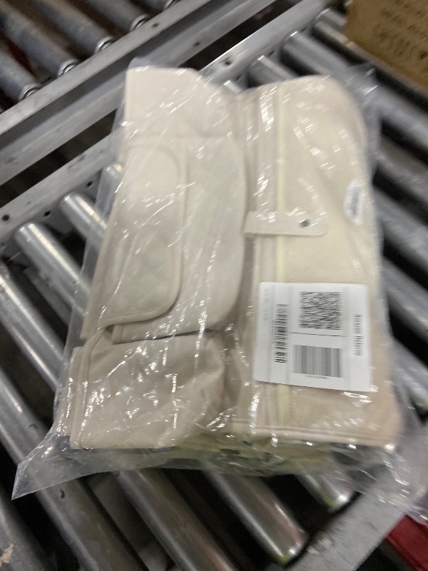 Photo 1 of Rosynee Car Backseat Organizers 2 Pack with Foldable Trays - PU Leather Back Seat Organizers with 11 Storage Pockets, Tablet Holders, Seat Back Protectors for Kids Family Travel Accessories (Beige)