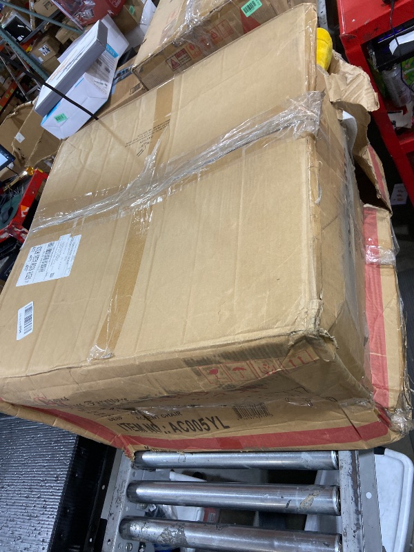 Photo 1 of Roundhill Furniture Sovarol Velvet Button-Tufted Wing Back Accent Chair, Yellow