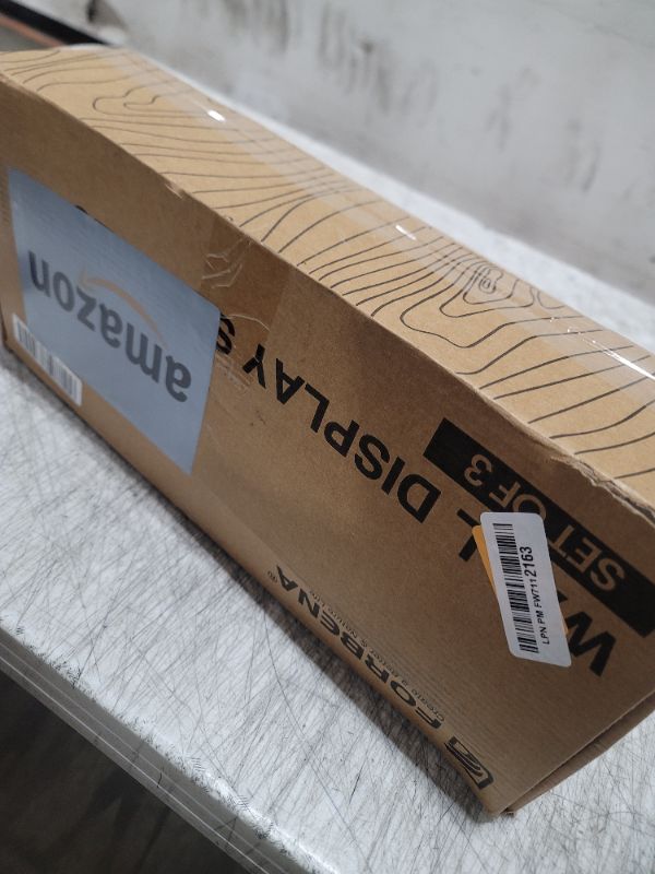 Photo 1 of **INCOMPLETE** Forbena Gold Floating Shelf for Wall Decor *1 PIECE*, Bathroom Shelf Over Toilet, Modern Display Wall Shelf with Guard Rail for Living Room Bedroom Organizers and Storage - White and Gold