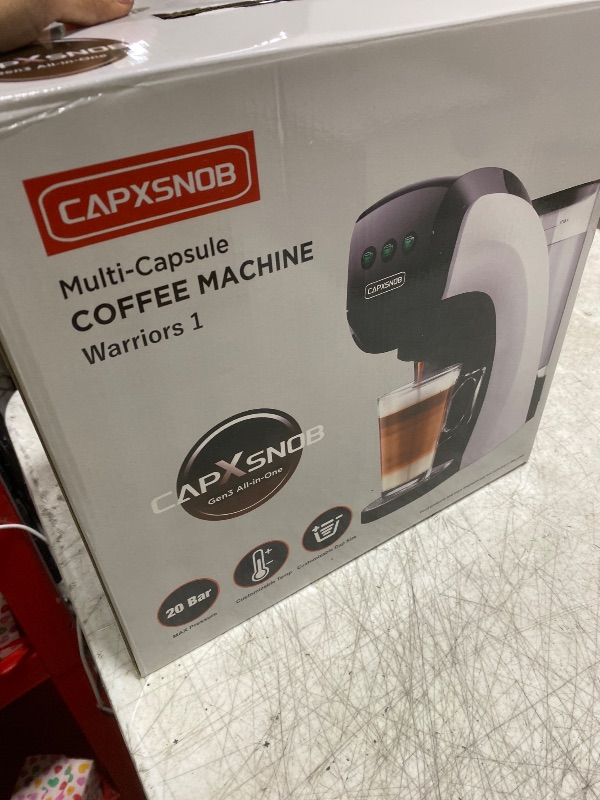 Photo 1 of Warriors1 Coffee Maker for Keurig K Cup pod, Espresso Machine for Nespresso Original, Dolce Gusto Pods, Ground Coffee, Coffee Machine for kitchens, apartments, dorms, RVs & camping, 28 oz Reservoir