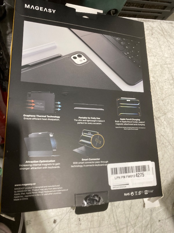 Photo 1 of MAGEASY CoverBuddy for M5 & M4 iPad Pro 11" (2024-2025) - iPad Pro Case Compatible with Magic Keyboard for iPad Pro (M5 & M4), Enhanced Thickness & Heat Dissipation - New White (Leather 5.05)