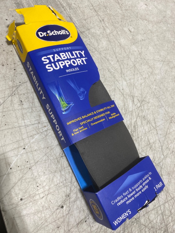 View 2 of ?Dr. Scholl's Stability Support Insoles, Flat Feet & Overpronation Low Arch Support, Improves Balance & Stability, Motion Control, Trim Inserts to Fit Shoes, Women's Size 6-10