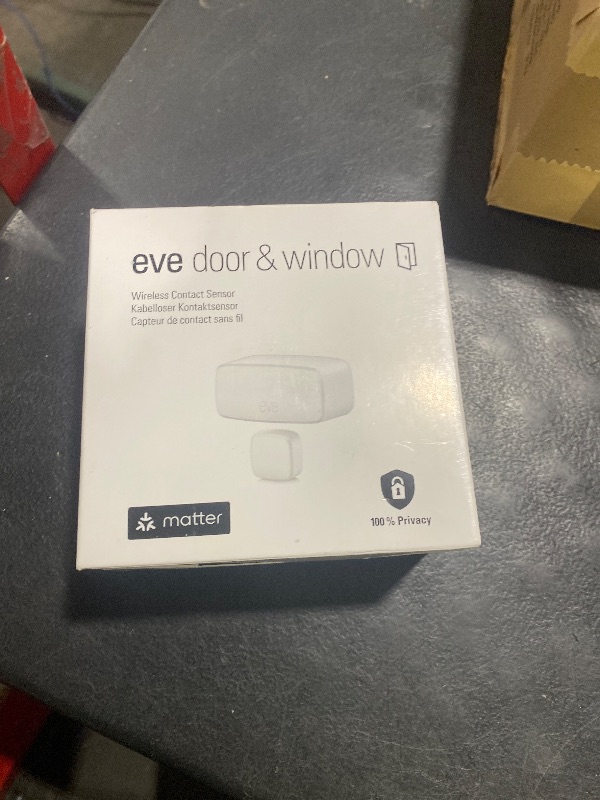 Photo 1 of Eve Door & Window (Matter) – Smart Contact Sensor for Doors & Windows, Open/Closed State, Automatic Control of Accessories, Matter Over Thread, Apple Home, Alexa, Google Home, SmartThings
