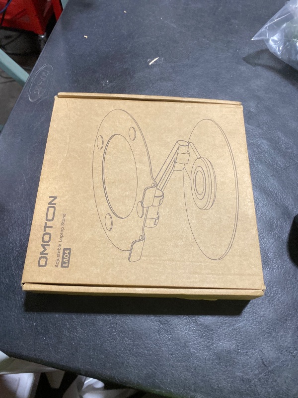 Photo 1 of OMOTON Adjustable Laptop Stand with 360 Rotating Base, Ergonomic Laptop Riser for Collaborative Work, Dual Rotary Shaft Fully Foldable for Easy Storage, Fits All Laptops up to 16 inches, Silver